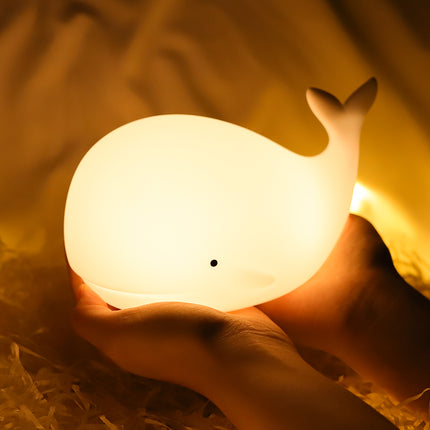 Zacht siliconen walvis nachtlampje