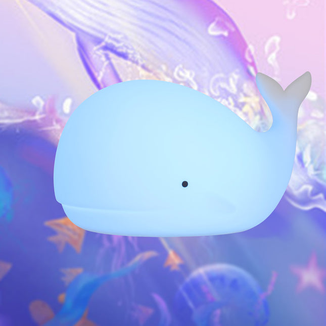Zacht siliconen walvis nachtlampje