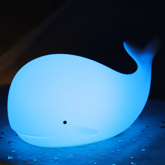 Zacht siliconen walvis nachtlampje