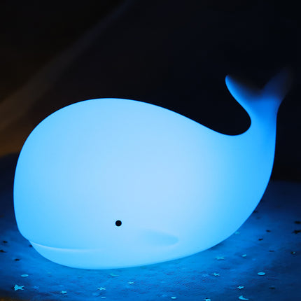 Zacht siliconen walvis nachtlampje