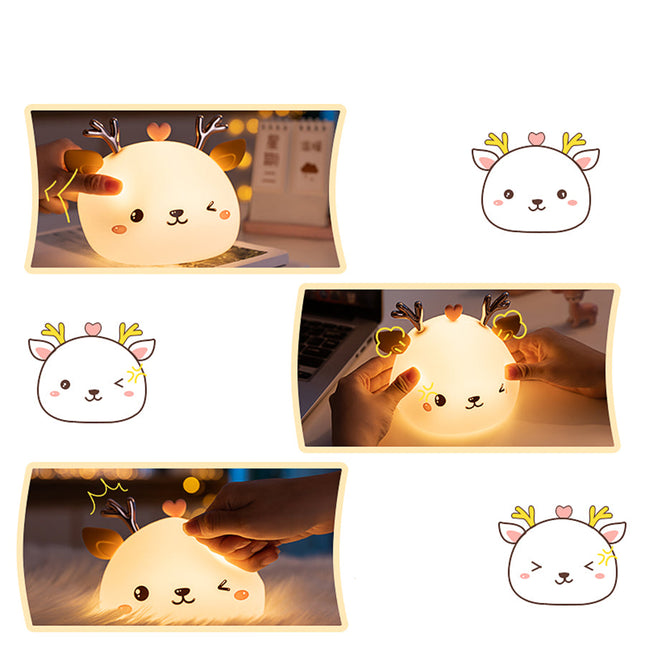 Siliconen hertje nachtlampje met touch sensor