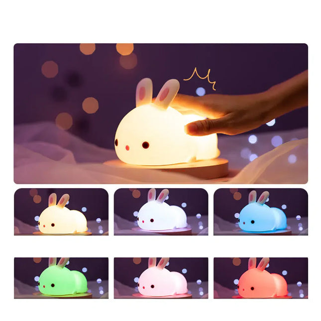Konijn Nachtlamp met Afstandsbediening en Touch