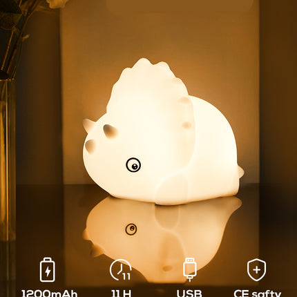 Dinosaurus nachtlampje siliconen met touch sensor