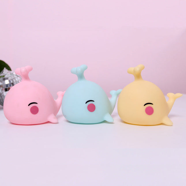 Zacht siliconen walvis nachtlampje kleurrijk