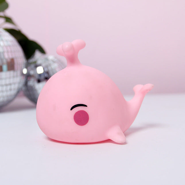 Zacht siliconen walvis nachtlampje kleurrijk