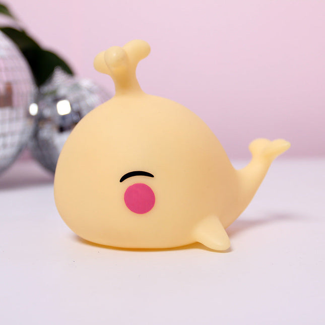 Zacht siliconen walvis nachtlampje kleurrijk
