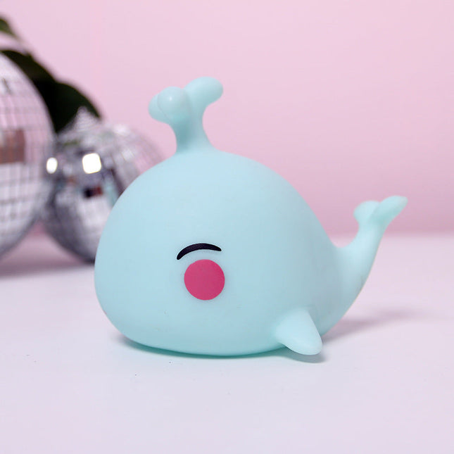 Zacht siliconen walvis nachtlampje kleurrijk