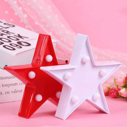 Rode decoratieve LED lamp stervorm
