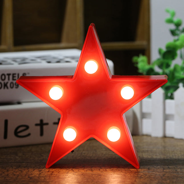 Rode decoratieve LED lamp stervorm