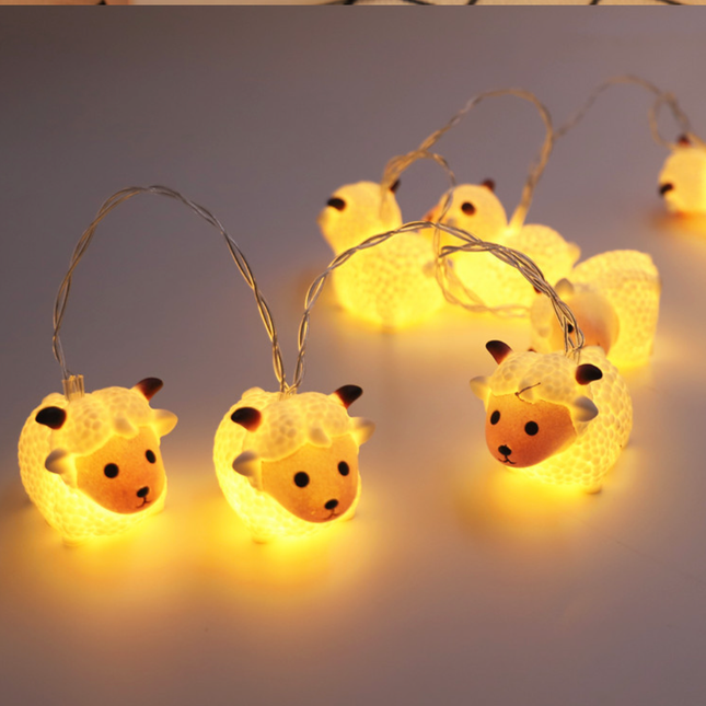 Lichtslinger met lieve lichtgevende schaapjes