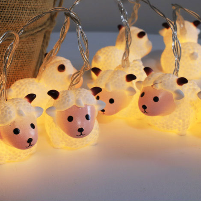 Lichtslinger met lieve lichtgevende schaapjes
