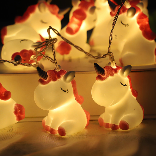 Lichtslinger met lichtgevende eenhoorns