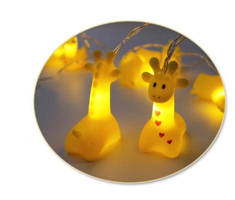 Decoratieve lichtslinger met lieve giraffen