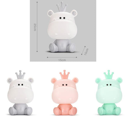 Schattig nijlpaard nachtlampje met touch