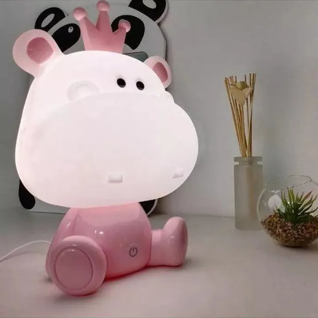 Schattig nijlpaard nachtlampje met touch