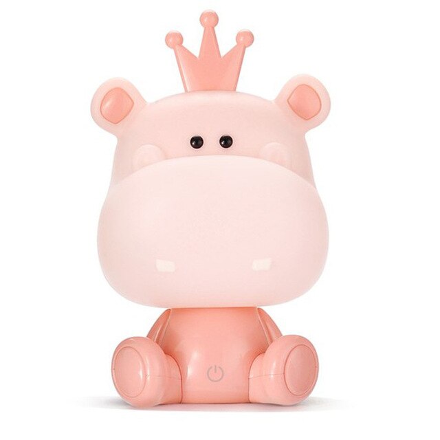 Schattig nijlpaard nachtlampje met touch