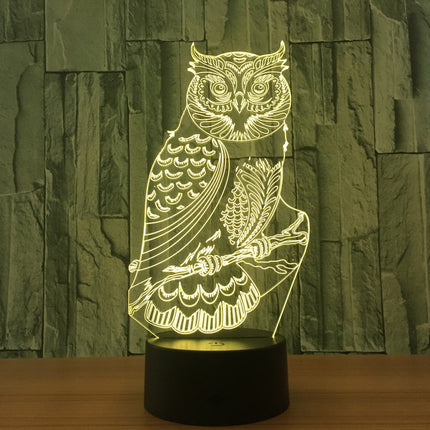 3D illusie uil LED nachtlamp
