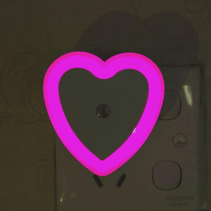 Slim LED nachtlampje in hartvorm