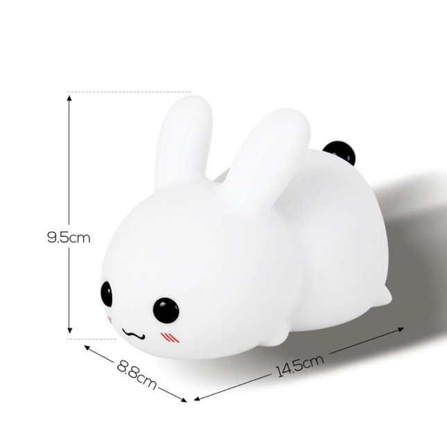 Siliconen konijn nachtlampje met touch bediening