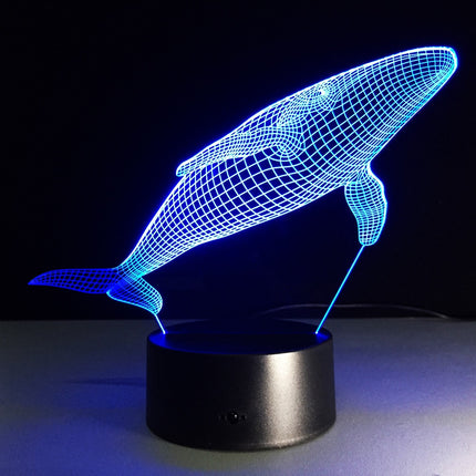 3D LED illusie nachtlampje walvis