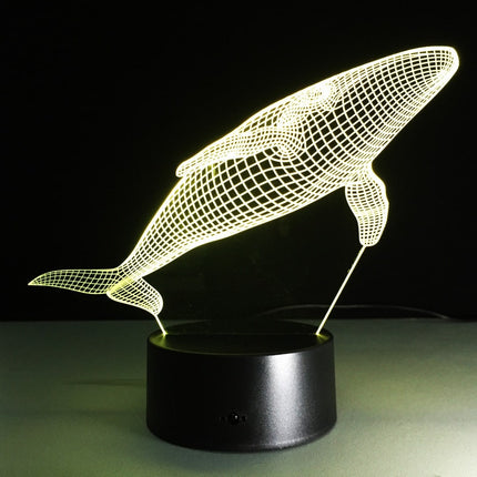 3D LED illusie nachtlampje walvis