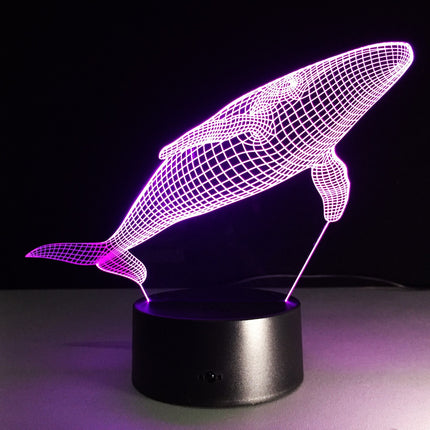 3D LED illusie nachtlampje walvis