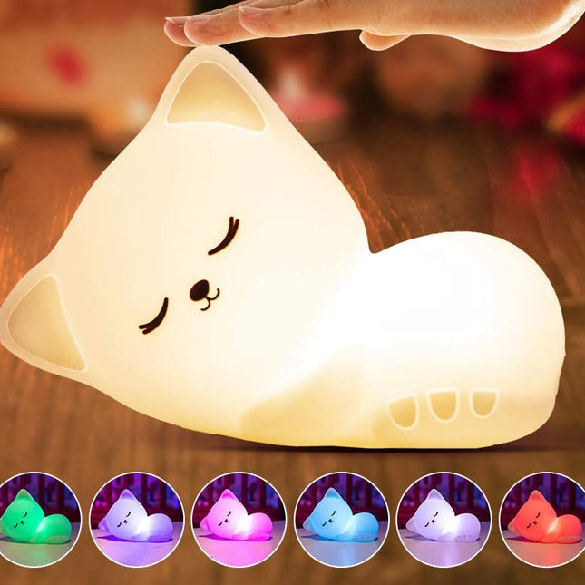 Siliconen kat nachtlampje voor de kinderkamer