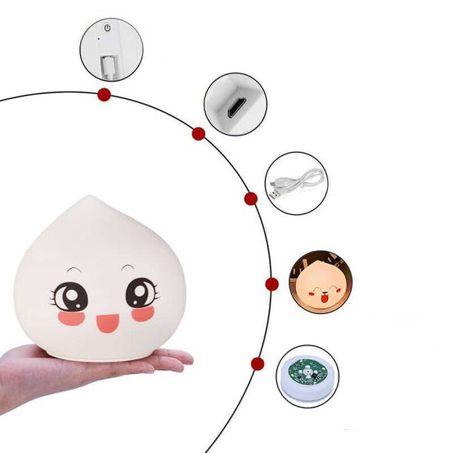 Siliconen druppel nachtlampje met touch