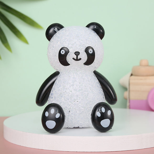 Kristal-look panda LED nachtlampje voor kinderen