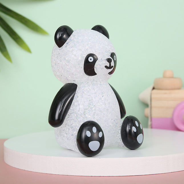 Kristal-look panda LED nachtlampje voor kinderen