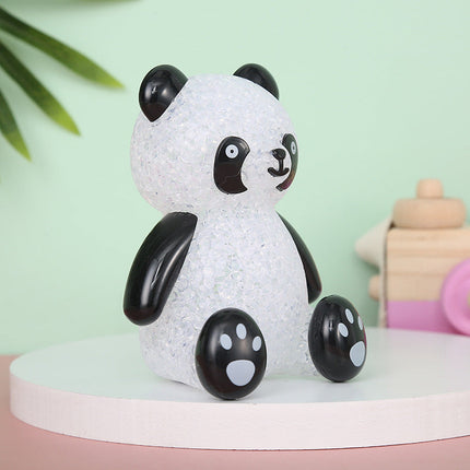 Kristal-look panda LED nachtlampje voor kinderen