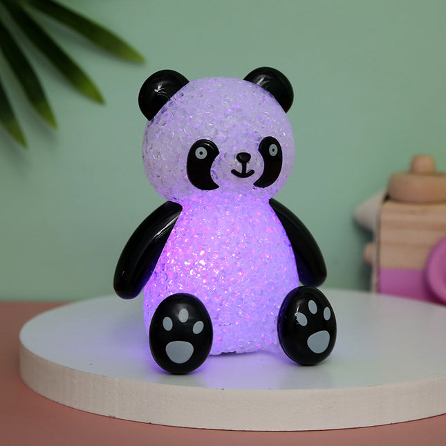 Kristal-look panda LED nachtlampje voor kinderen