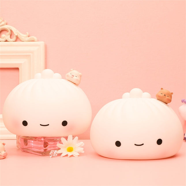 Kawaii dumpling nachtlampje met touch control