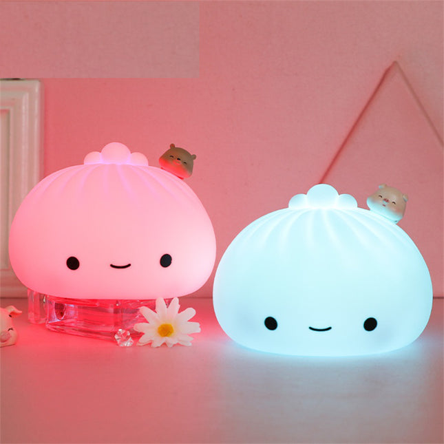 Kawaii dumpling nachtlampje met touch control