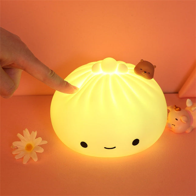 Kawaii dumpling nachtlampje met touch control