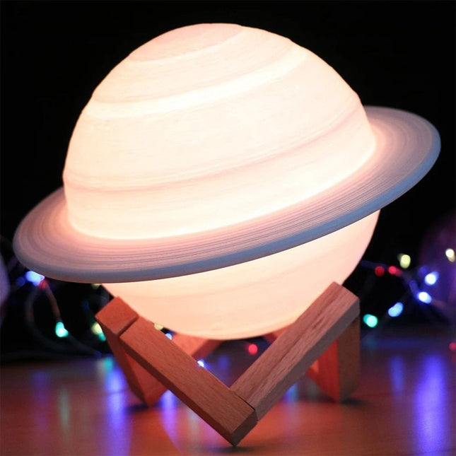 3D Saturnus Planeet Nachtlampje