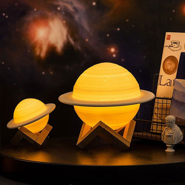 3D Saturnus Planeet Nachtlampje