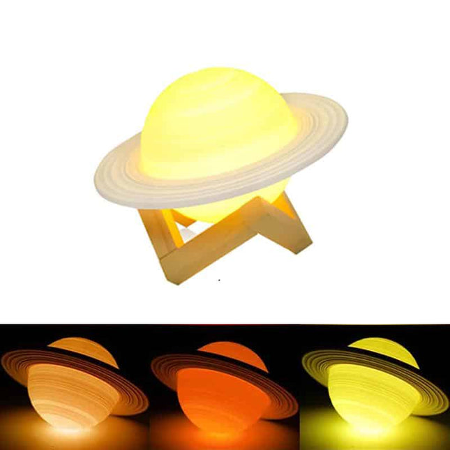 3D Saturnus Planeet Nachtlampje