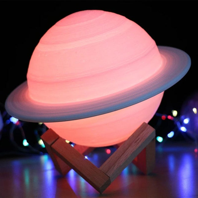 3D Saturnus Planeet Nachtlampje