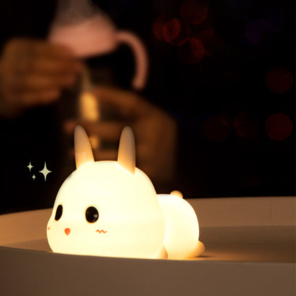 Siliconen LED nachtlampje liggend konijn