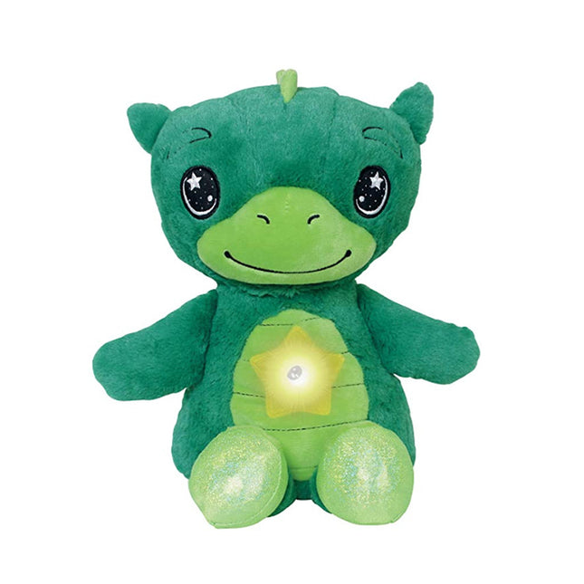 Pluche dinosaurus nachtlamp met sterrenprojector