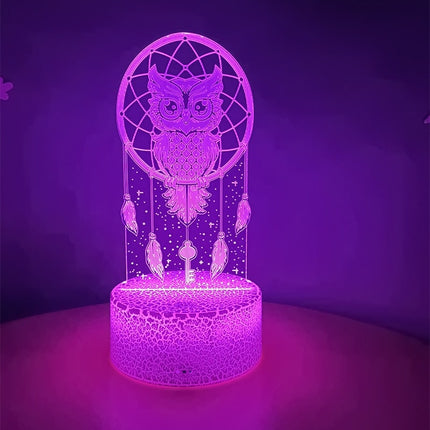 3D nachtlamp uil in dromenvanger