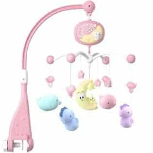 Babymobiel met projector en rustgevende muziek