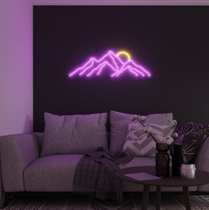 Gekleurd neon berg LED muur licht