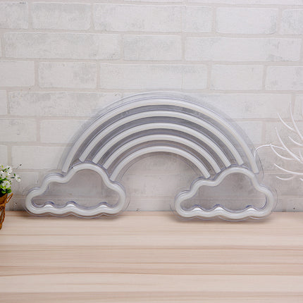 Regenboog neon wandlamp voor kinderkamer