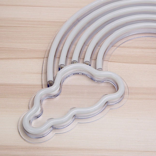 Regenboog neon wandlamp voor kinderkamer