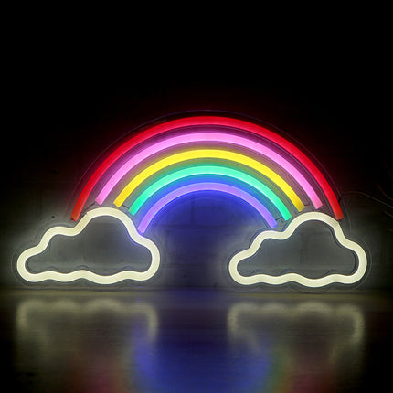 Regenboog neon wandlamp voor kinderkamer
