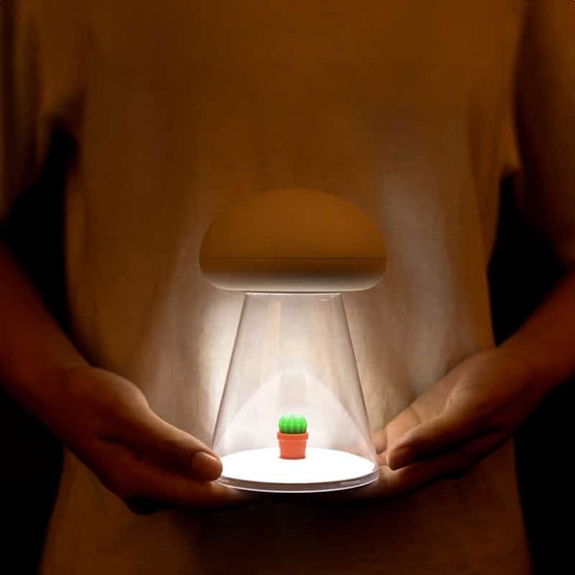 Paddenstoel nachtlamp met touch en muziek