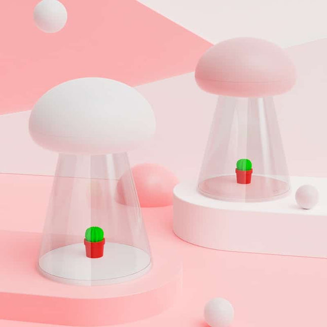 Paddenstoel nachtlamp met touch en muziek