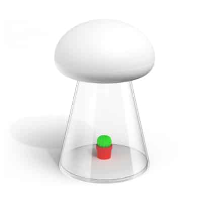 Paddenstoel nachtlamp met touch en muziek